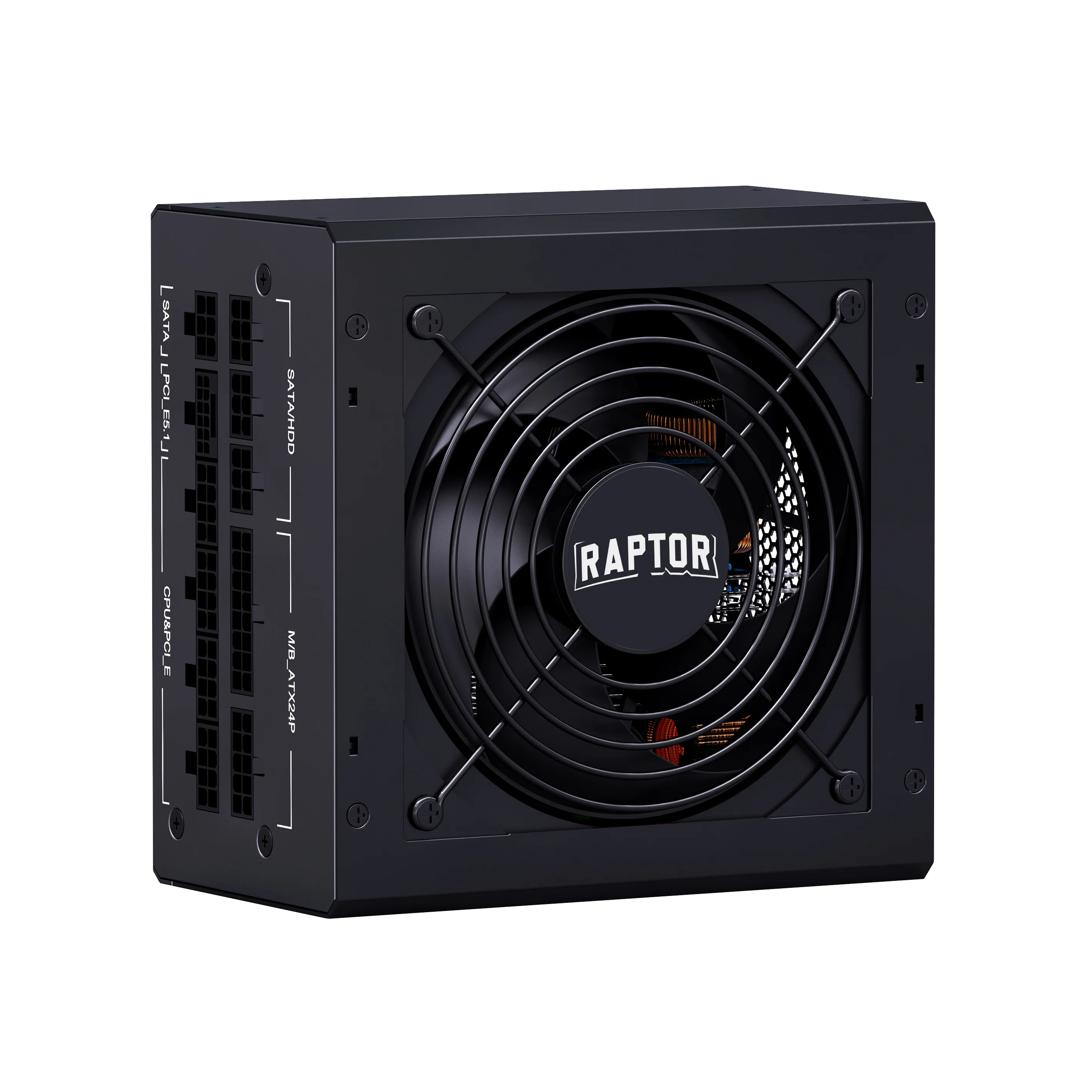 FUENTE RAPTOR VOLT 1000W 80 PLUS GOLD FULL MODULAR PCIE 5.1 NEGRA