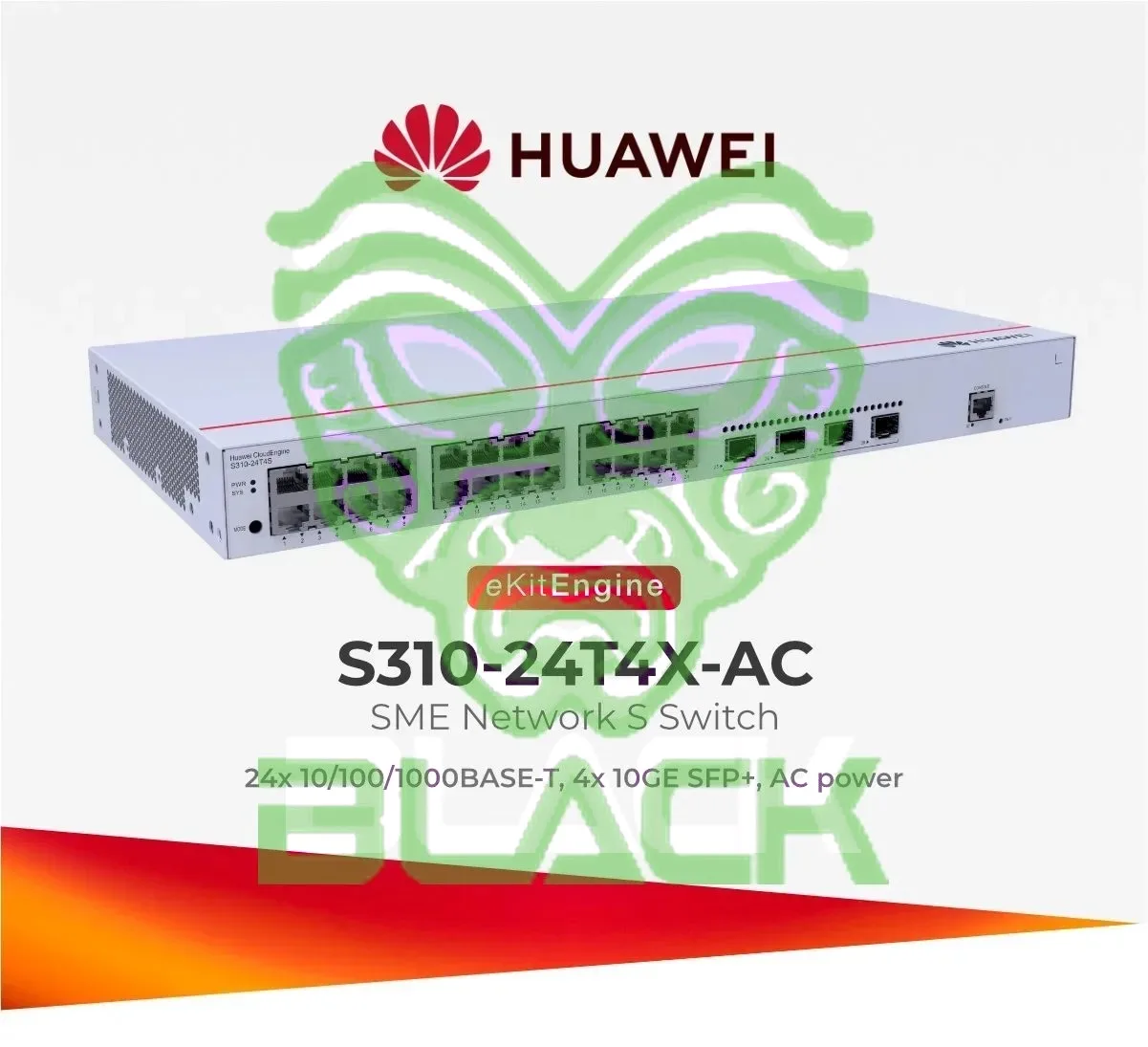 Switch 24p Huawei Ekit S310-24T4X 4sfp+ 10ge L3