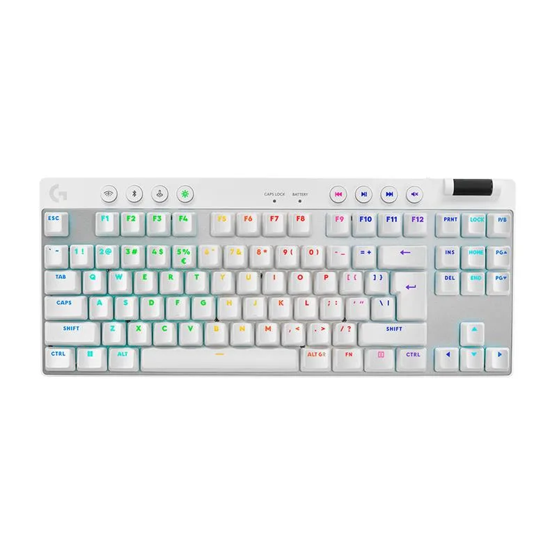 TECLADO GAMING LOGITECH G PRO X60 TKL LIGHTSPEED INGLÉS WHITE