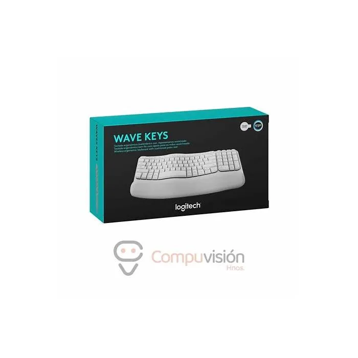 TECLADO INALÁMBRICO LOGITECH ERGONÓMICO WAVE KEYS WHITE