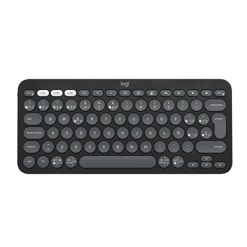 Teclado Inal Logitech Pebble Keys 2 K380S-TONAL Graphite