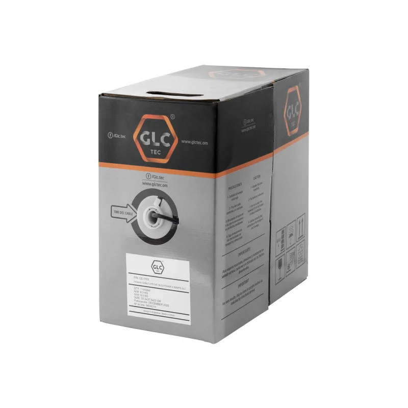 CABLE UTP CAT.5E 305MTS GLC MAX INTER/EXT NEGRO