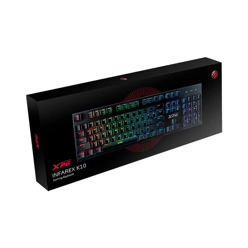TECLADO GAMER XPG INFAREX K10 US NEGRO RGB