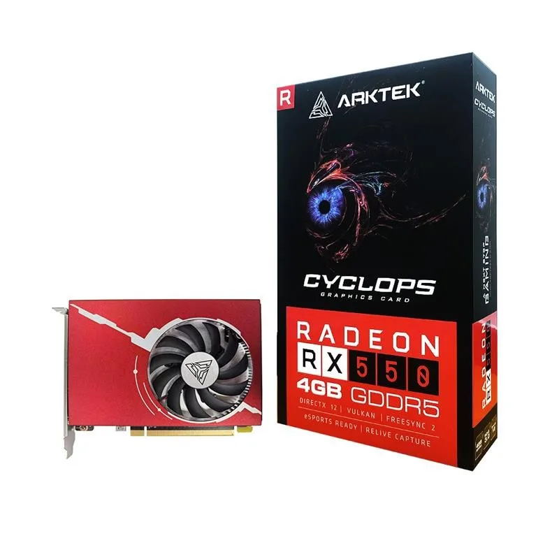 Placa De Video Rx 550 4GB Arktek DDR5 4 Salidas HDMI Nativas