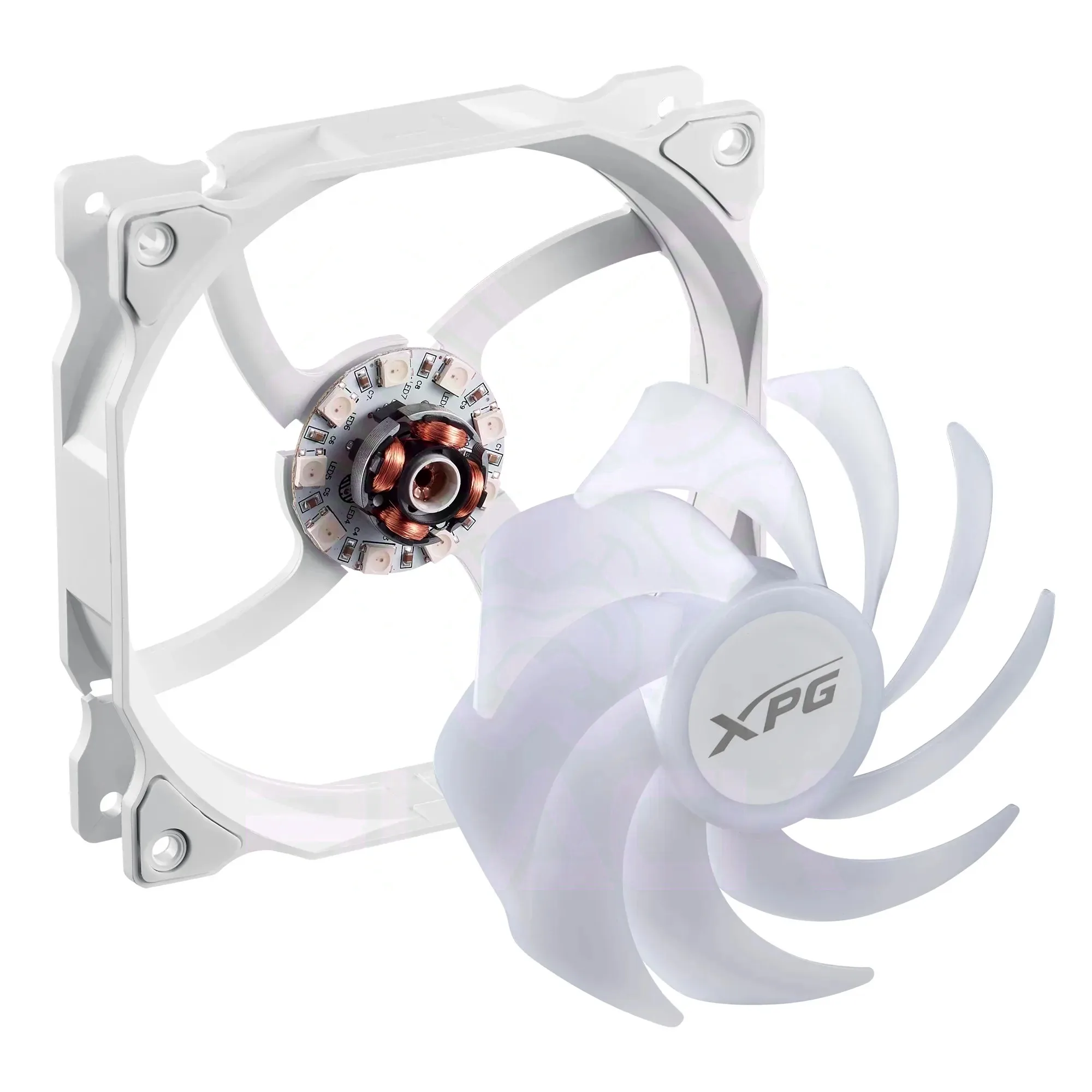 Fan Xpg P/ Gabinete Vento 120mm Blanco ARGB