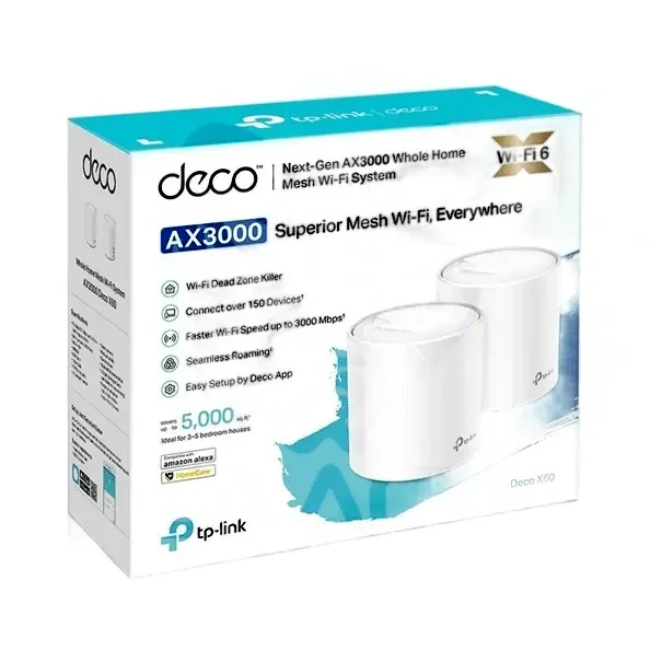 SISTEMA WI-FI MESH TP-LINK DECO X60 2-PACK AX3000