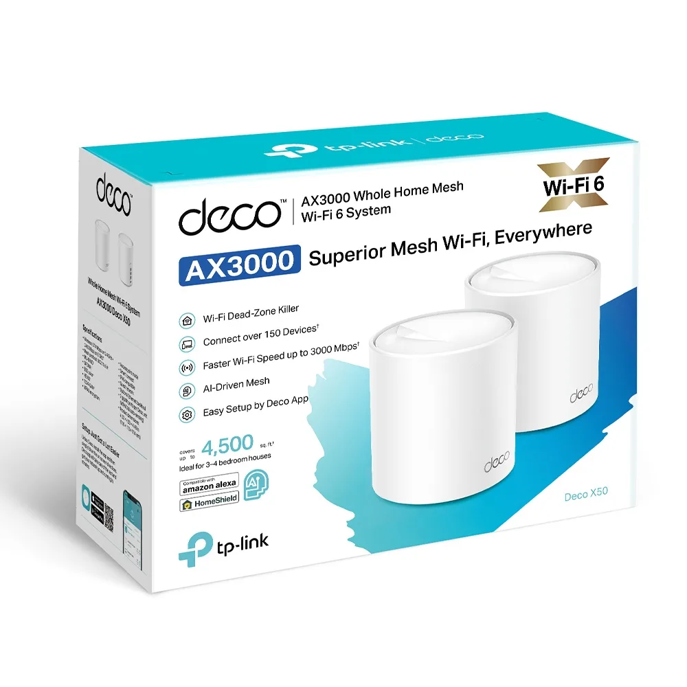 Extensor De Señal WIFI Mesh Deco X50 Tp-link Ax3000 Pack De 1