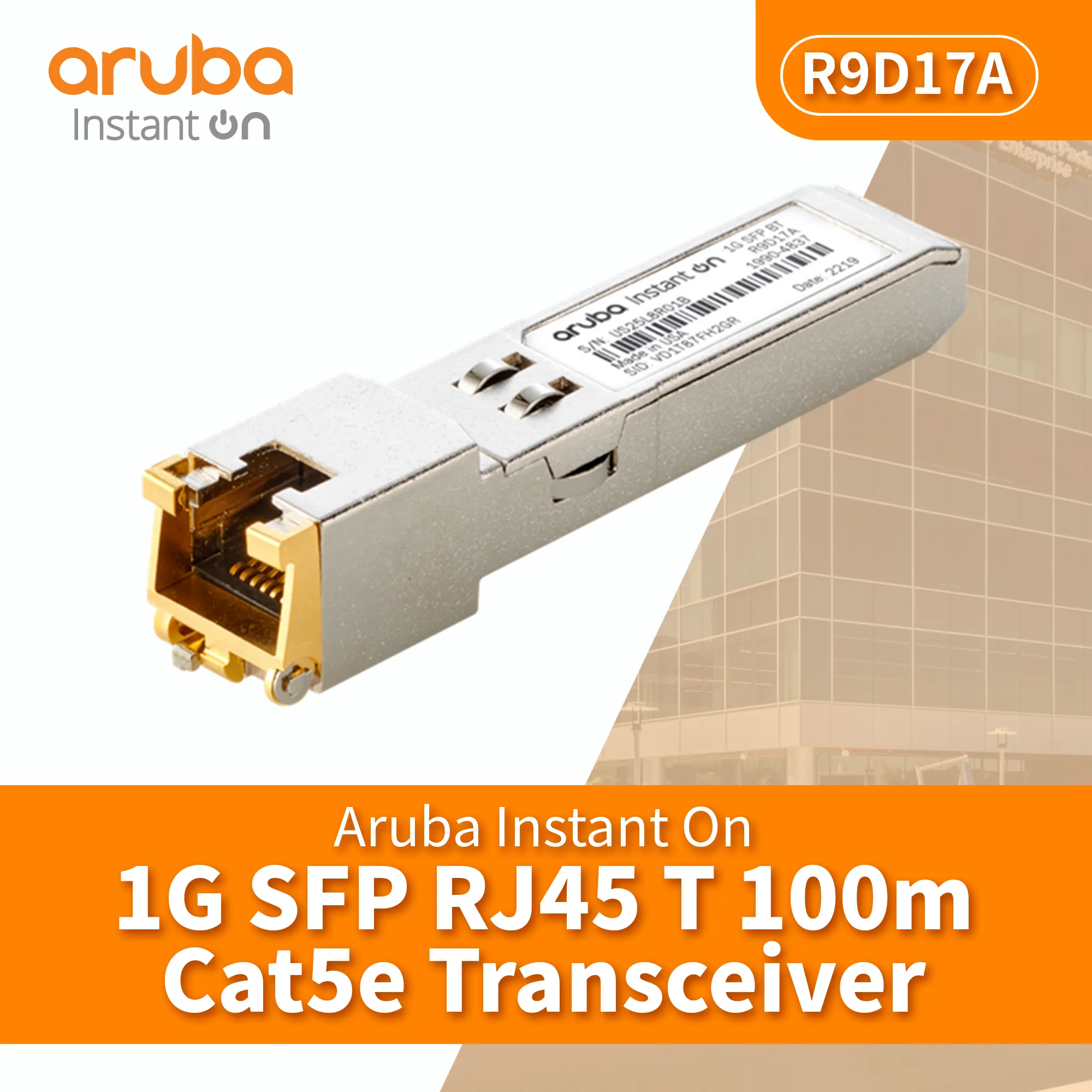 SFP ARUBA INSTANT ON 1G RJ45 T 100M CAT5E XCV