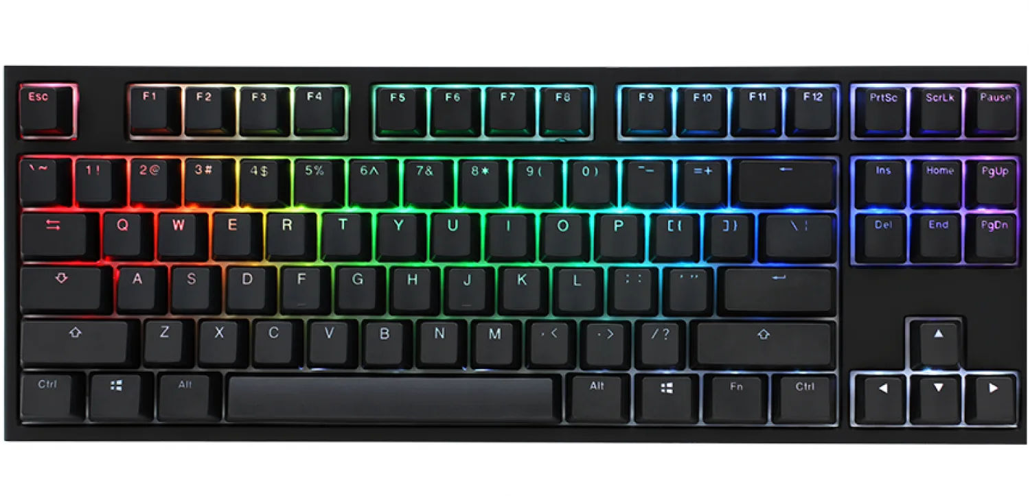 TECLADO GAMER DUCKY ONE 2 RGB TKL KAILH BOX RED SWITCH DOUBLE SHOT PBT MECANICO