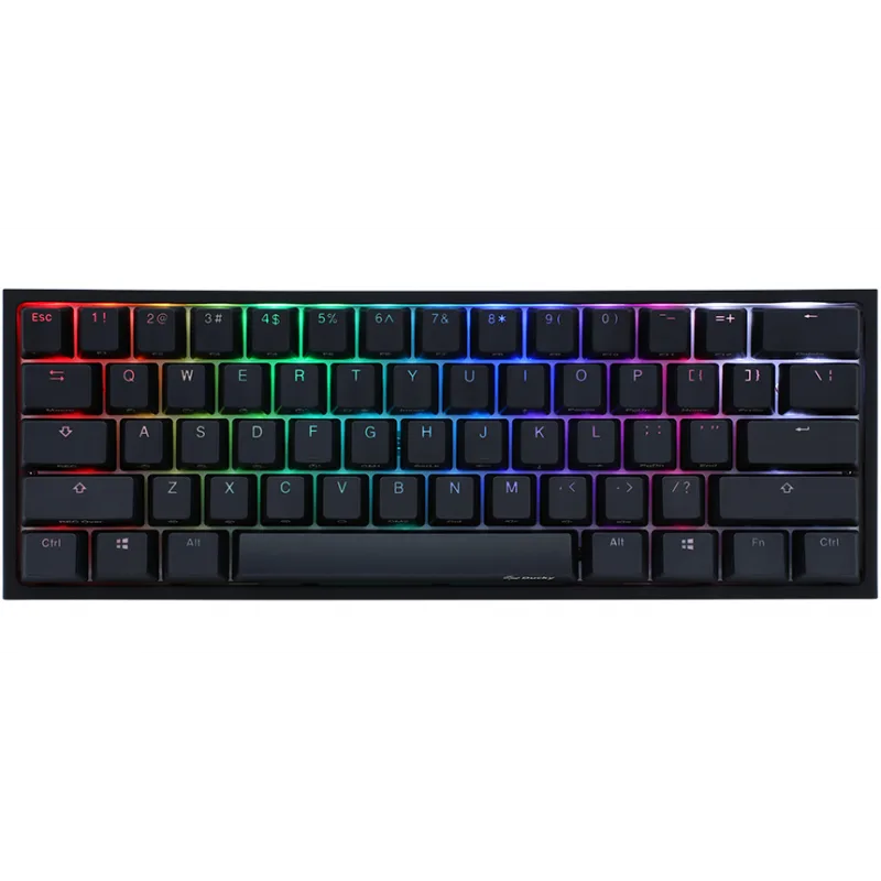 TECLADO GAMER DUCKY ONE 2 MINI RGB WHITE RGB KAILH BOX SILENT RED SWICHT DOUBLE-SHOT PBT MECANICO