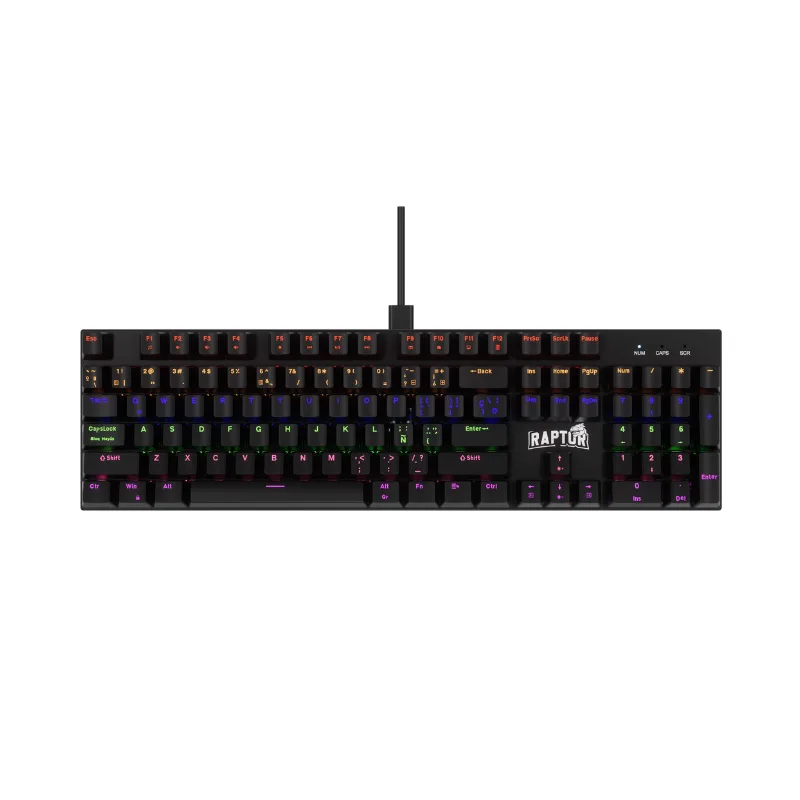 Teclado Raptor Fireclaw M104 Mecanico Retroiluminado Switch Red Outemu