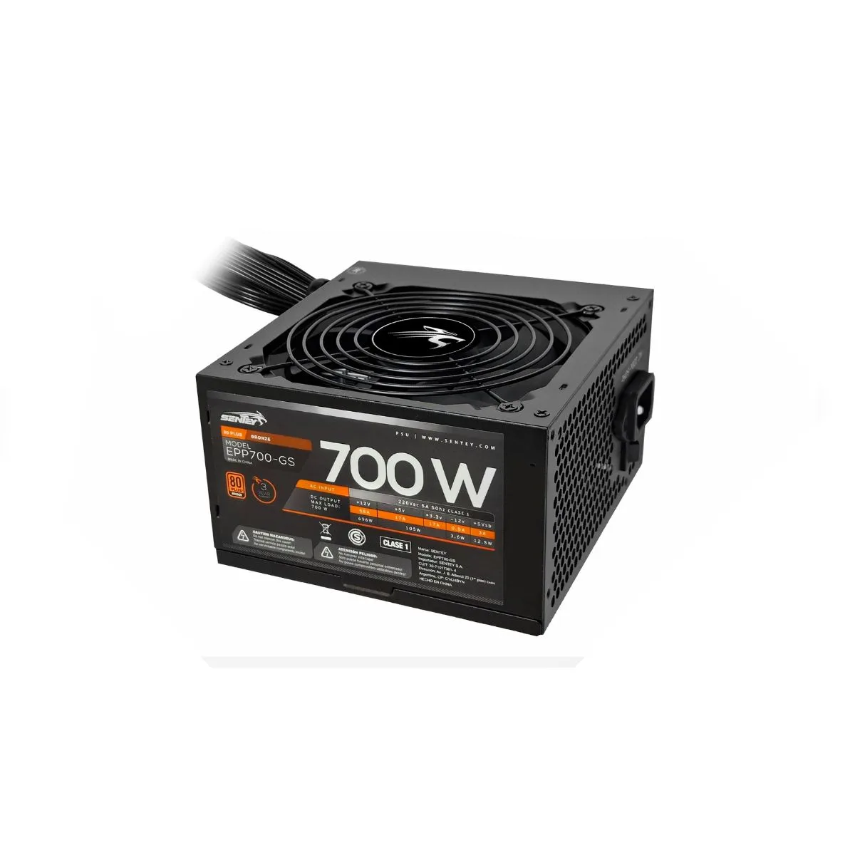 FUENTE SENTEY 700W (EPP700-GT) 80 PLUS BRONZE ATX 2.3