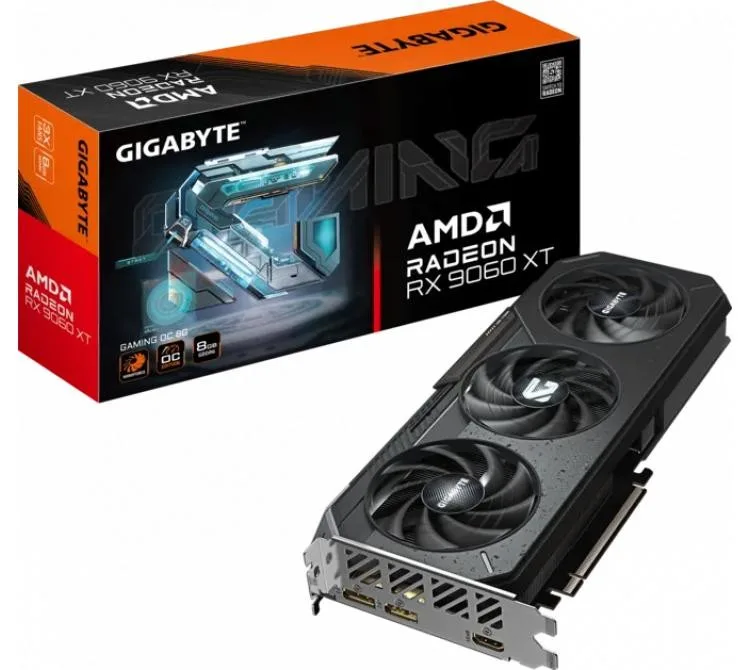 Placa De Video Rx 9060 Xt 8GB Gigabyte Gddr6 Gaming Oc