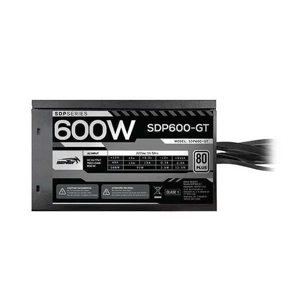 Fuente 600w Sentey SDP600-GT 80+ White Certificada ATX Negro