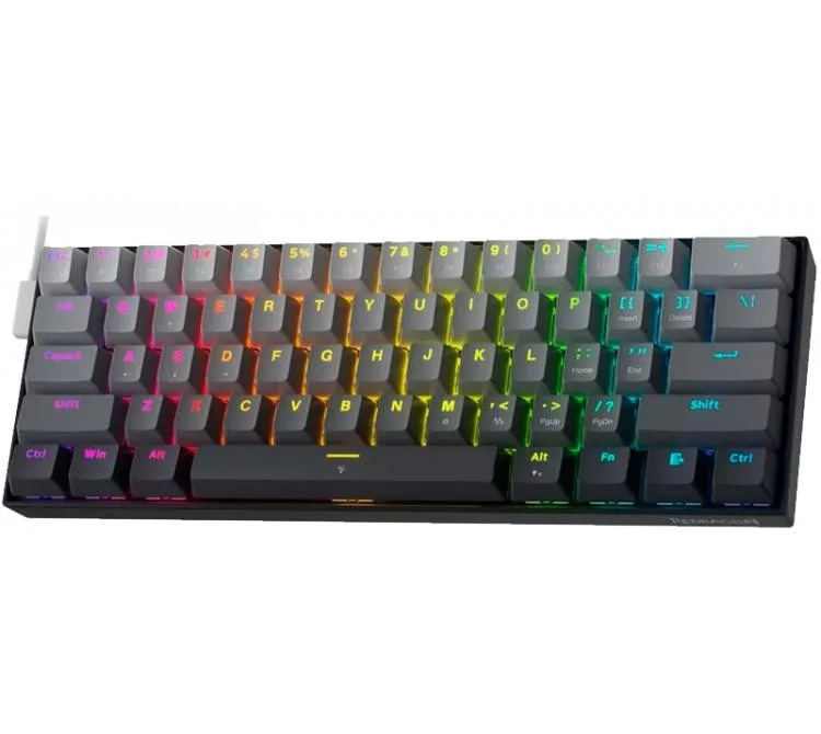 Teclado Magneticomecanico Redragon K617 Fizz 60% Rapid Trigger 8k Hz Black RGB