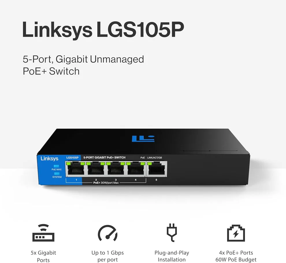 LINKSYS 5-PORT GIGABIT SWITCH