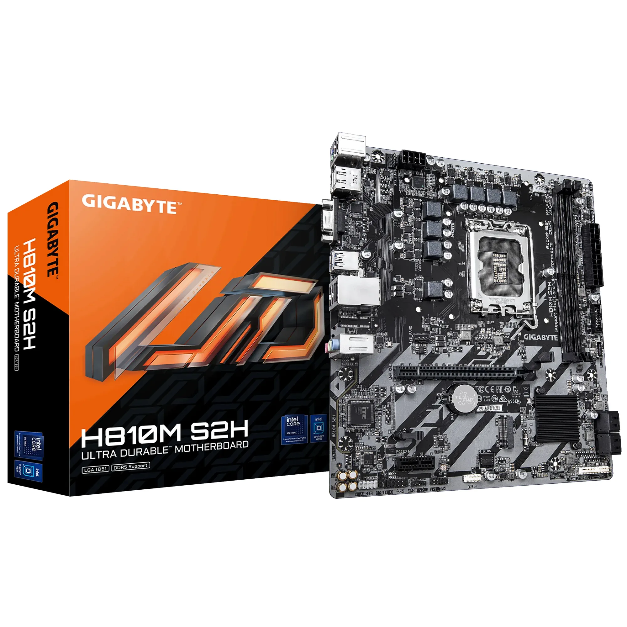 MOTHERBOARD GIGABYTE H810M S2H DDR5 LGA1851 PARA INTEL CORE ULTRA