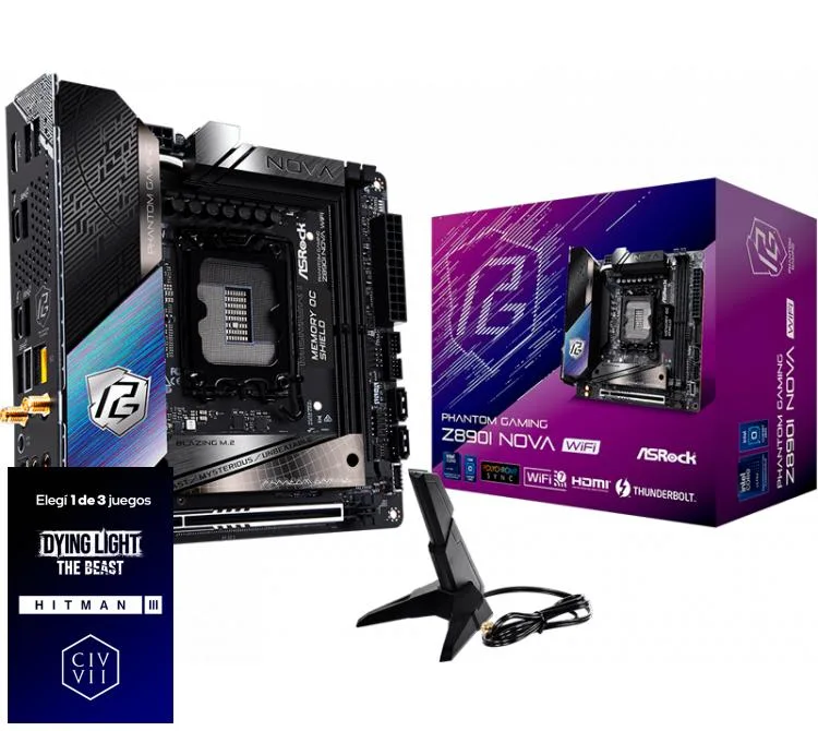Mother Asrock Z890I Nova WIFI ITX LGA1851 DDR5
