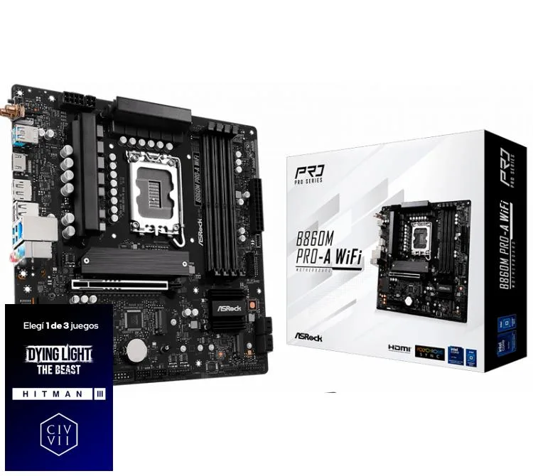 Mother Asrock B860M Pro-a WIFI LGA1851 DDR5