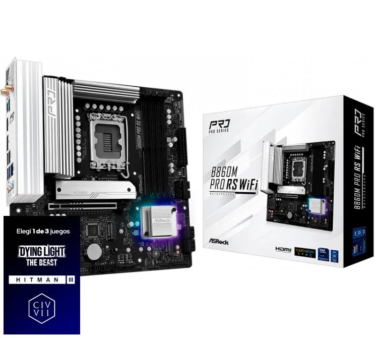 MOTHER ASROCK B860M PRO RS WIFI LGA1851 DDR5