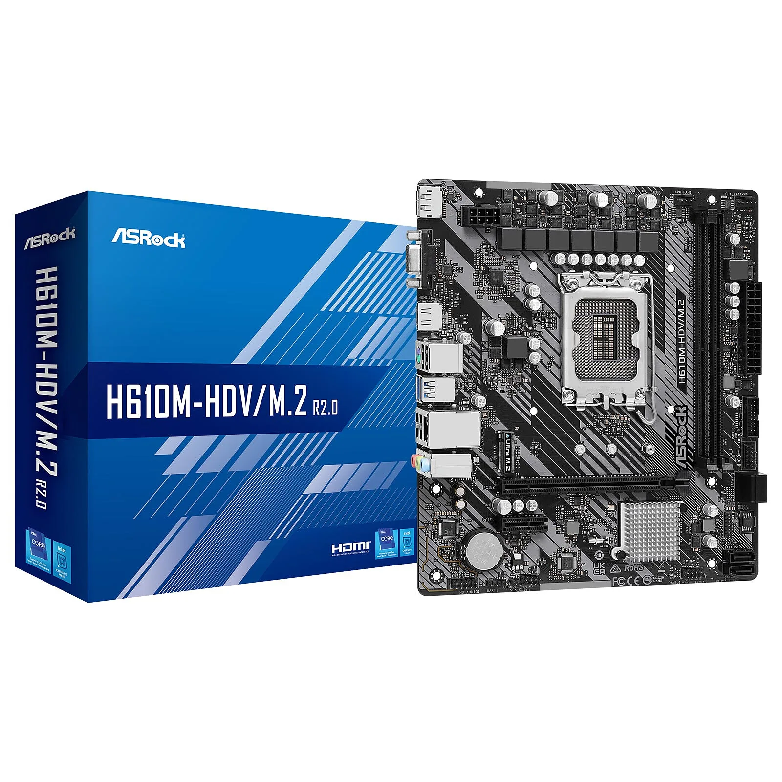 MOTHER ASROCK H610M-HDV/M2 R2.0 DDR4 S1700