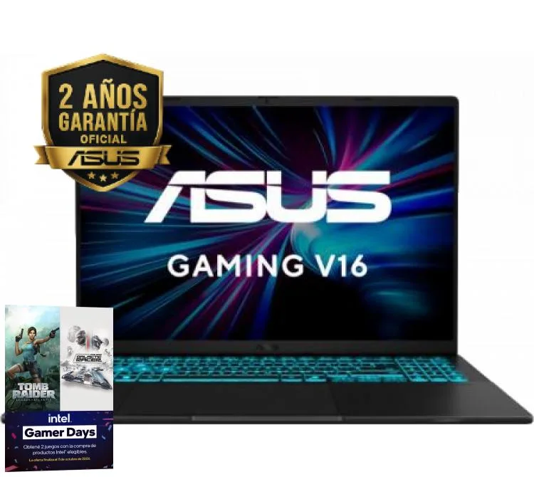 NOTEBOOK ASUS VIVOBOOK 16 16" INTEL CORE 5 210H 16GB DDR5 SSD 1TB RTX 5060 8GB FREE DOS V3607VM-RP014
