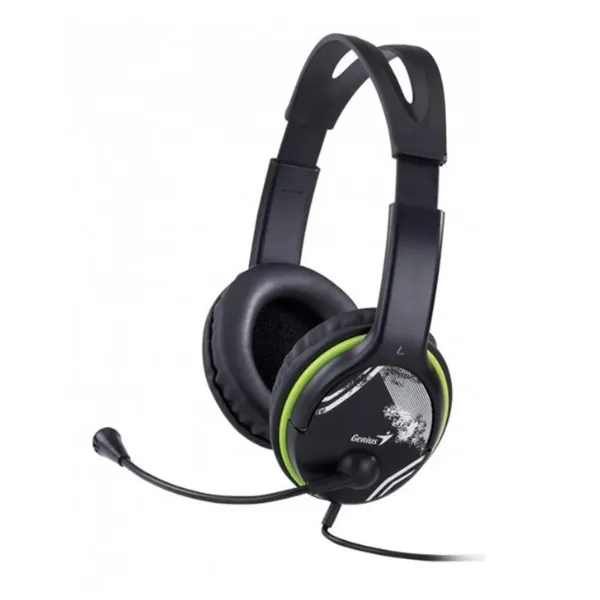 AURICULAR C/MIC GENIUS HS-400A,GREEN,+SINGLE JACK CABLE