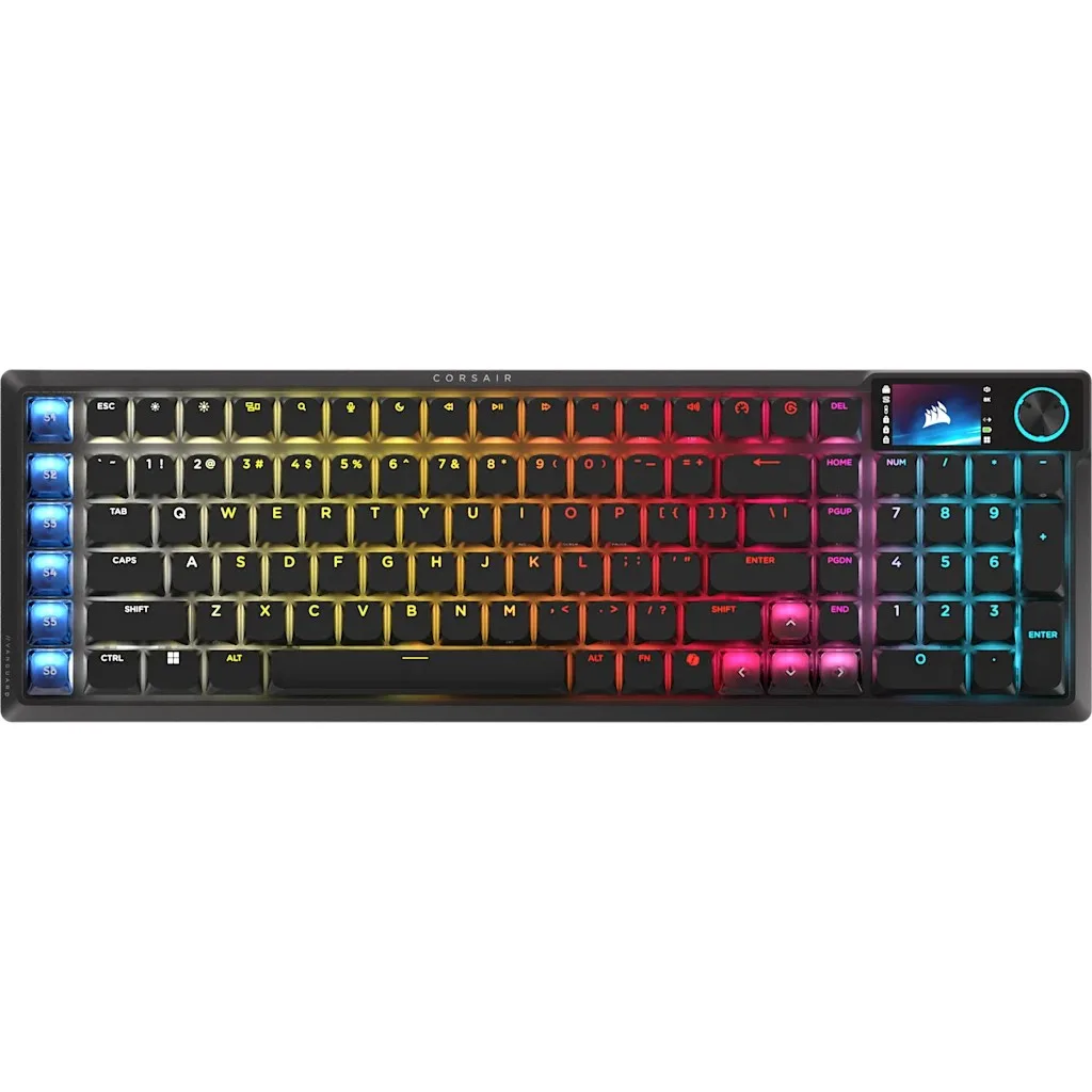 Teclado Mecanico Corsair Vanguard Air 99 Wireless Slipstream Bluetooth 8000hz Hyper Polling Switch Opx Pantalla Lcd RGB Icue