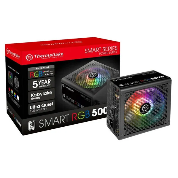 THERMALTAKE SMART RGB 500W 80 PLUS WHITE