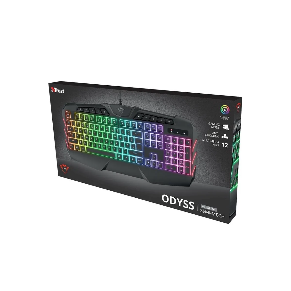 TECLADO TRUST ODYSS SEMI MECH ES GXT881