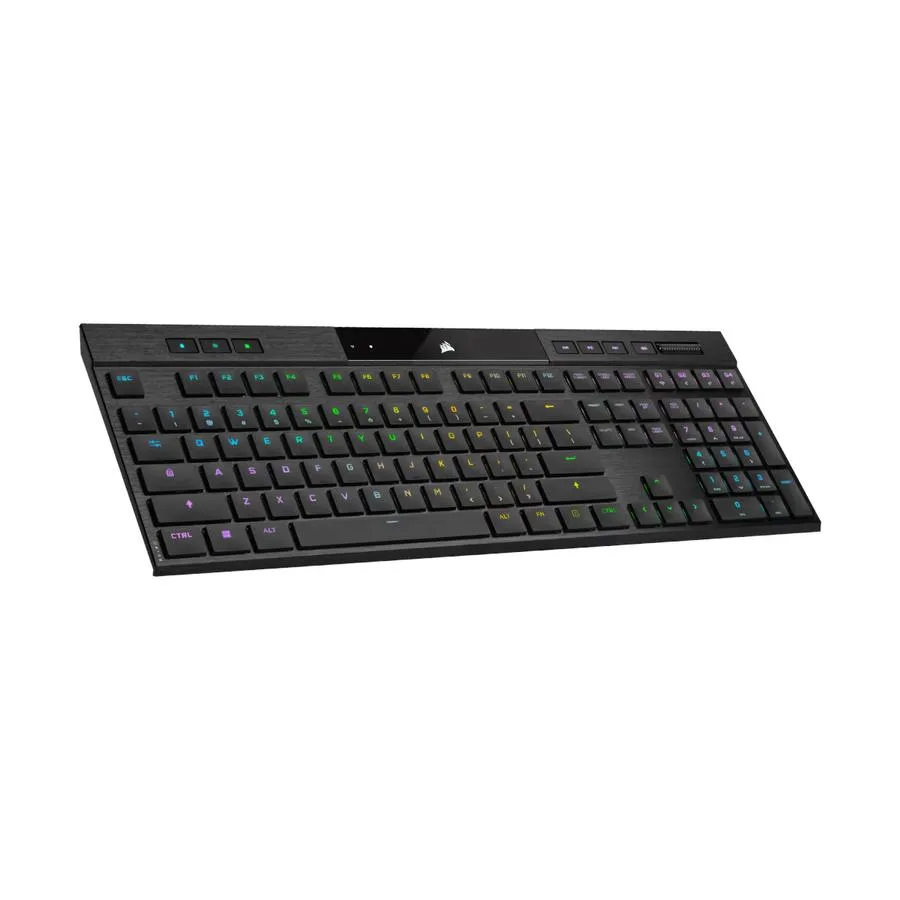 TECLADO GAMER CORSAIR RGB ULTRADELGADO K100 AIR WIRELESS CHERRY MX ULTRA LOW PROFILE