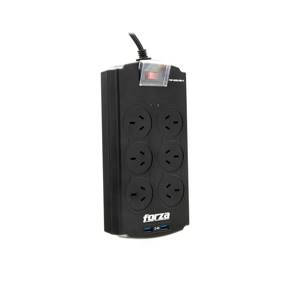 PROT.FORZA 1250J/2200W 6 IRAM PUERTOS USB-220V
