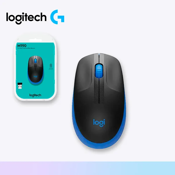 MOUSE LOGITECH M190 BLUE WIRELESS 2.4GHZ