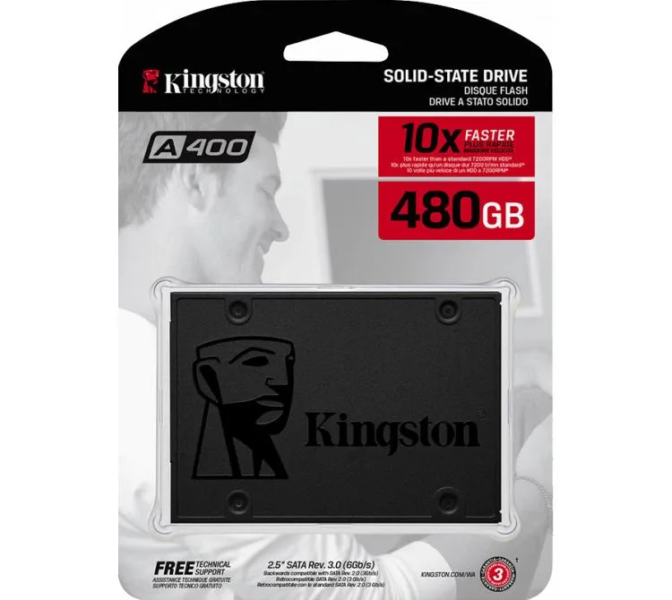 Disco Sólido SSD Kingston 480GB A400 500MB/S