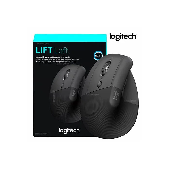 MOUSE LOGITECH LIFT VERTICAL ZURDO BLACK WIRELESS 2.4GHZ - BT