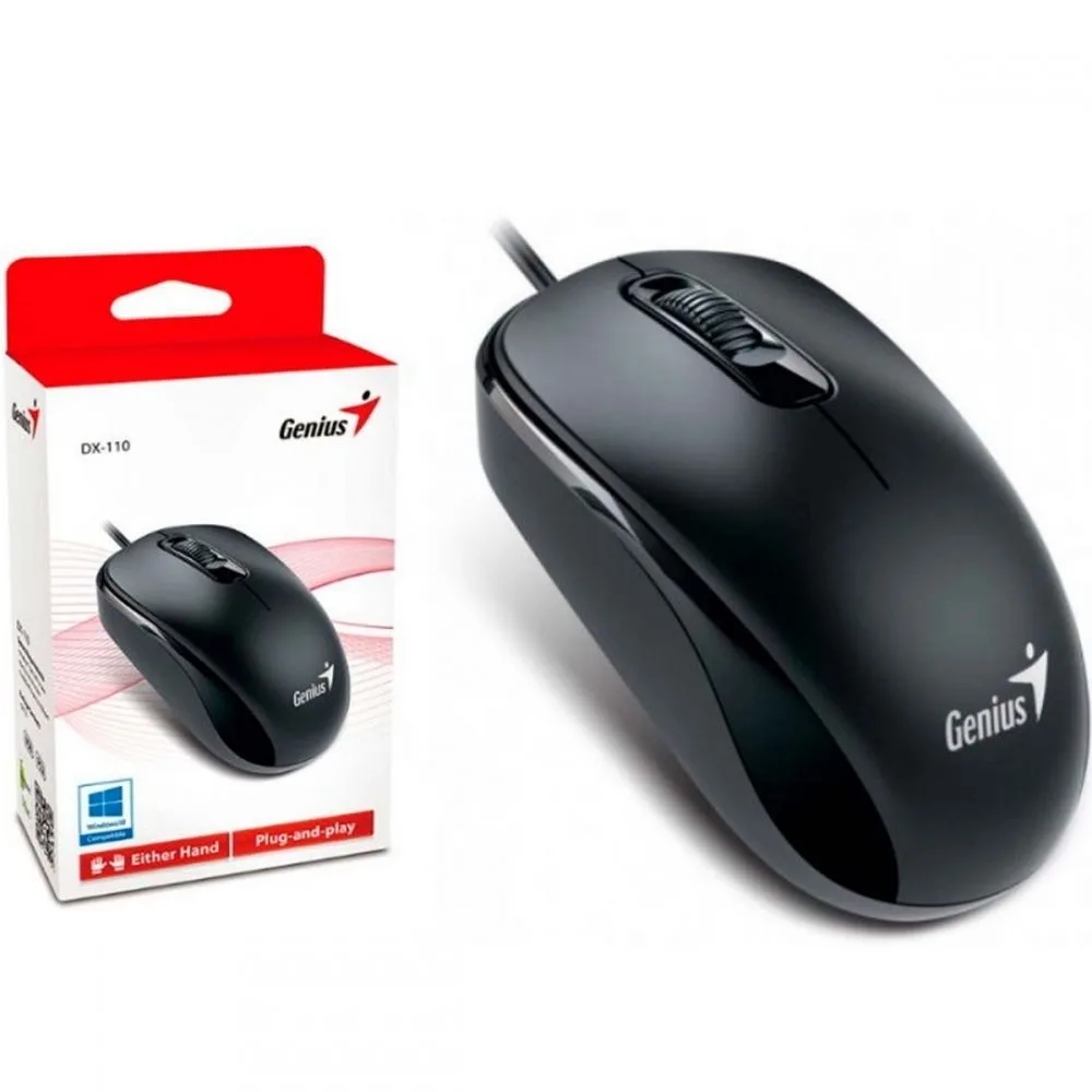MOUSE GENIUS DX-110 USB ** TIPO C** BLACK