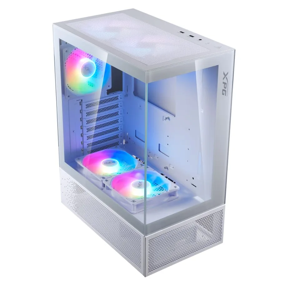 GABINETE GAMER XPG INVADER X MINI BLANCO ARGB CON VIDRIO TEMPLADO