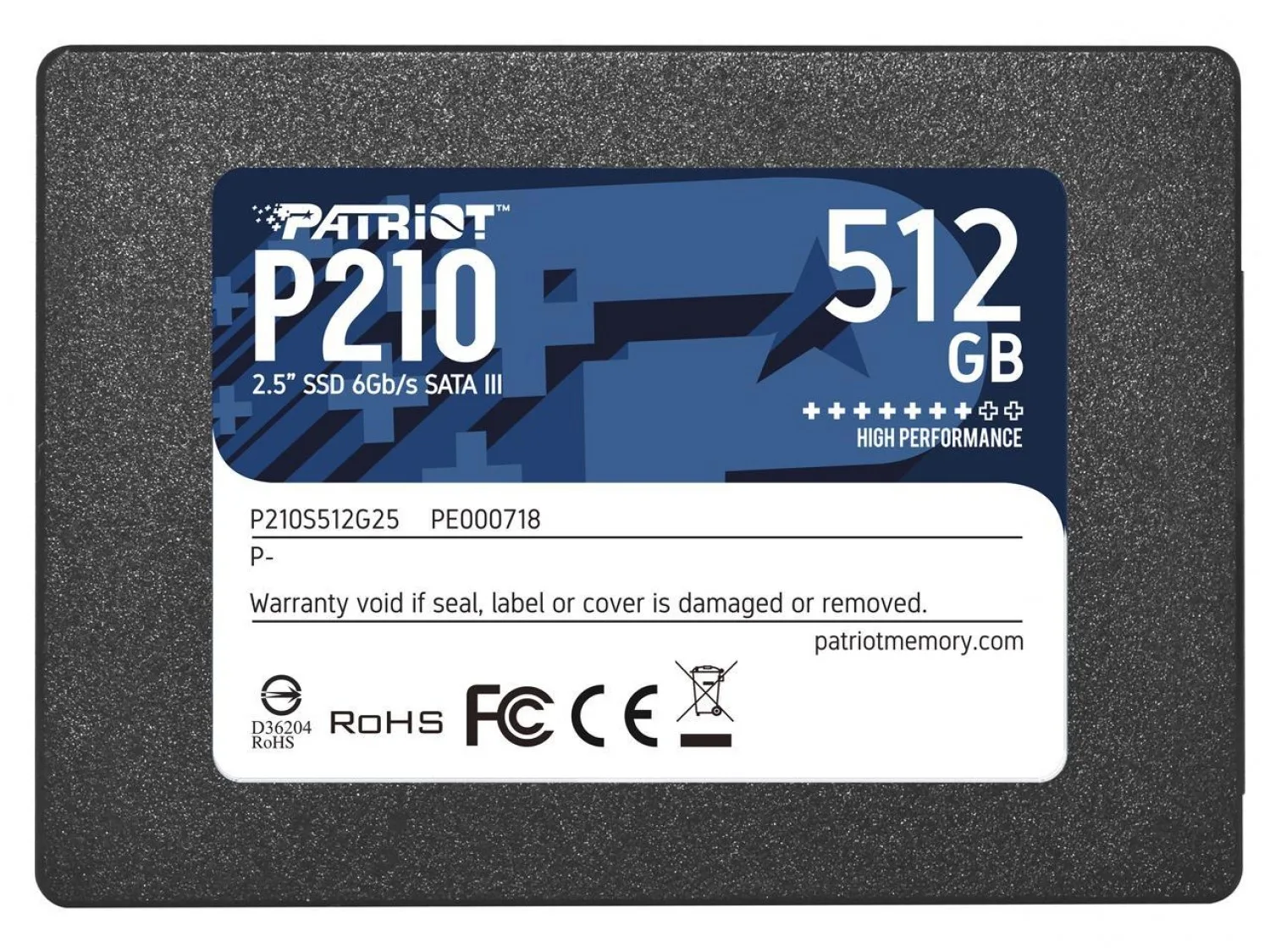 DISCO SOLIDO SSD 512 GB SATA 3 PATRIOT P210S512G25