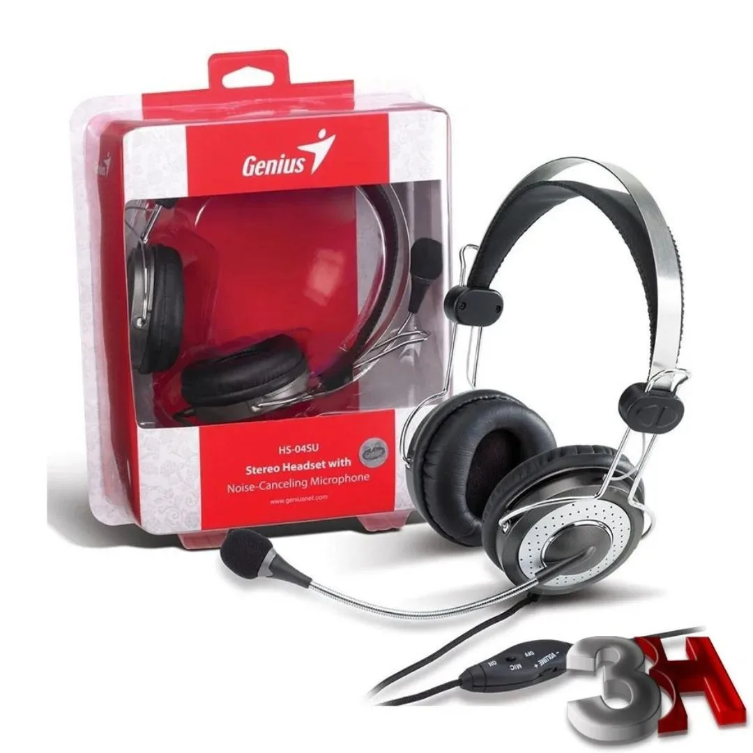 AURICULAR + MIC HEADSET GENIUS HS-04SU DUAL PLUG