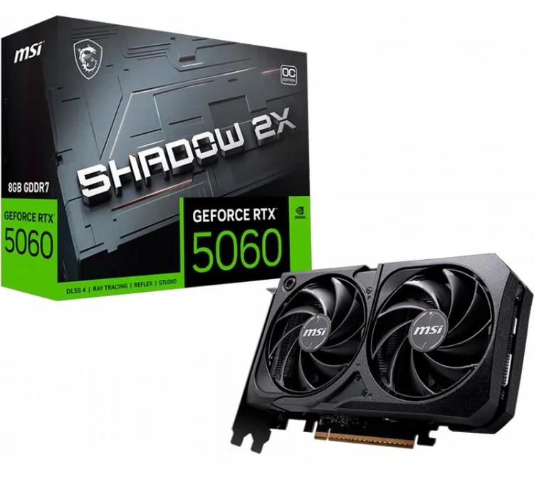 MSI GEFORCE RTX 5060 TI SHADOW 2X PLUS 8G OC