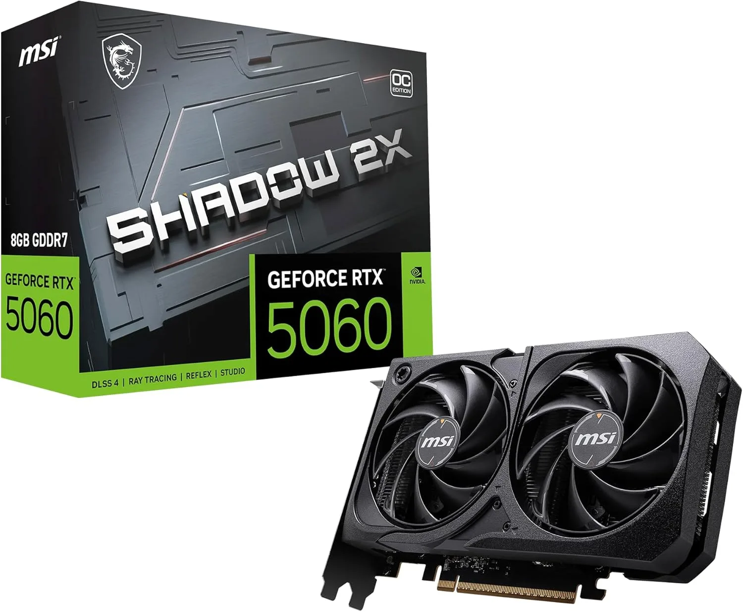 Placa De Video MSI Geforce Rtx 5060 8GB Shadow X2 Oc