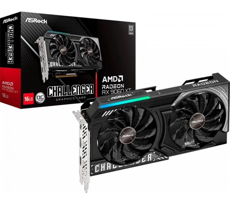 PLACA DE VIDEO ASROCK RADEON RX 9060 XT 16GB GDDR6 CHALLENGER OC