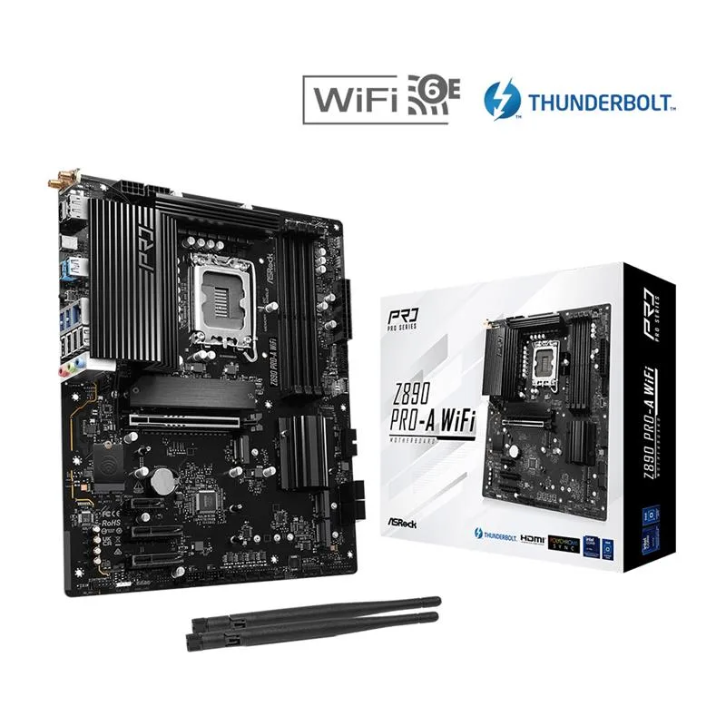 MOTHERBOARD ASROCK Z890 PRO-A WI-FI INTEL® SOCKET 1851 12/13/14VA. GEN. DDR5
