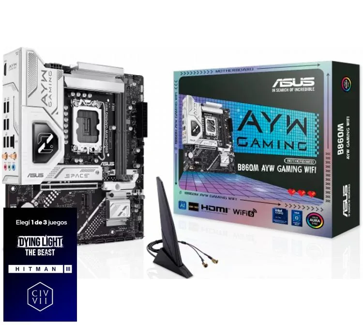 MOTHER ASUS PRIME B860M AYW GAMING WIFI LGA1851 DDR5