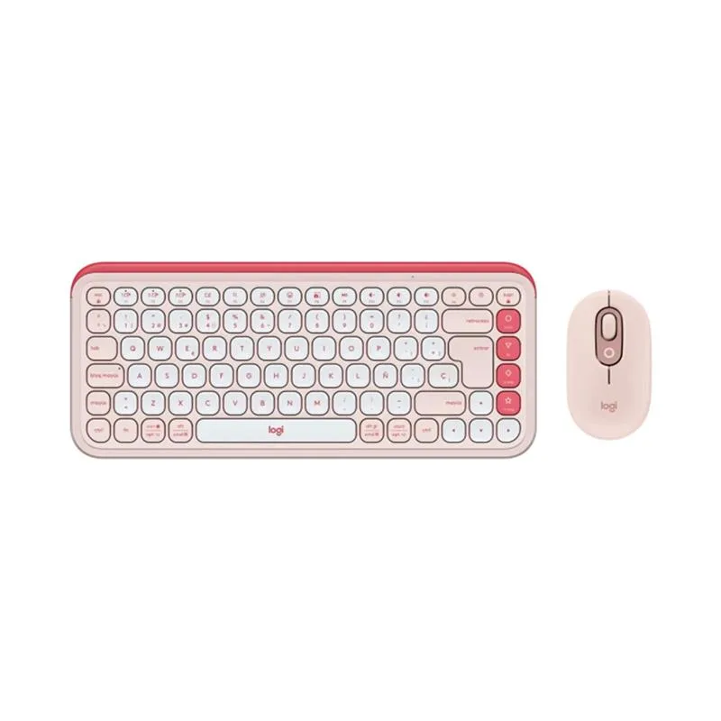 COMBO TECLADO MOUSE INALÁMBRICO LOGITECH ICON POP ROSA