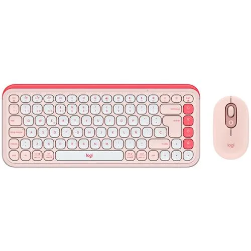COMBO LOGITECH TECLADO Y MOUSE POP ICON ROSE BLUETOOTH 5.1 WINDOWS/MAC