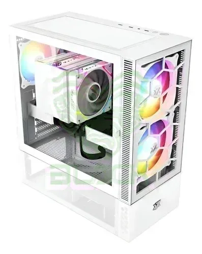 COMBO XYZ GABINETE ATOM WHITE 3X FANS ARGB MESH USB-C + FUENTE 750W 80 PLUS BRONZE ARGB PHANTOM