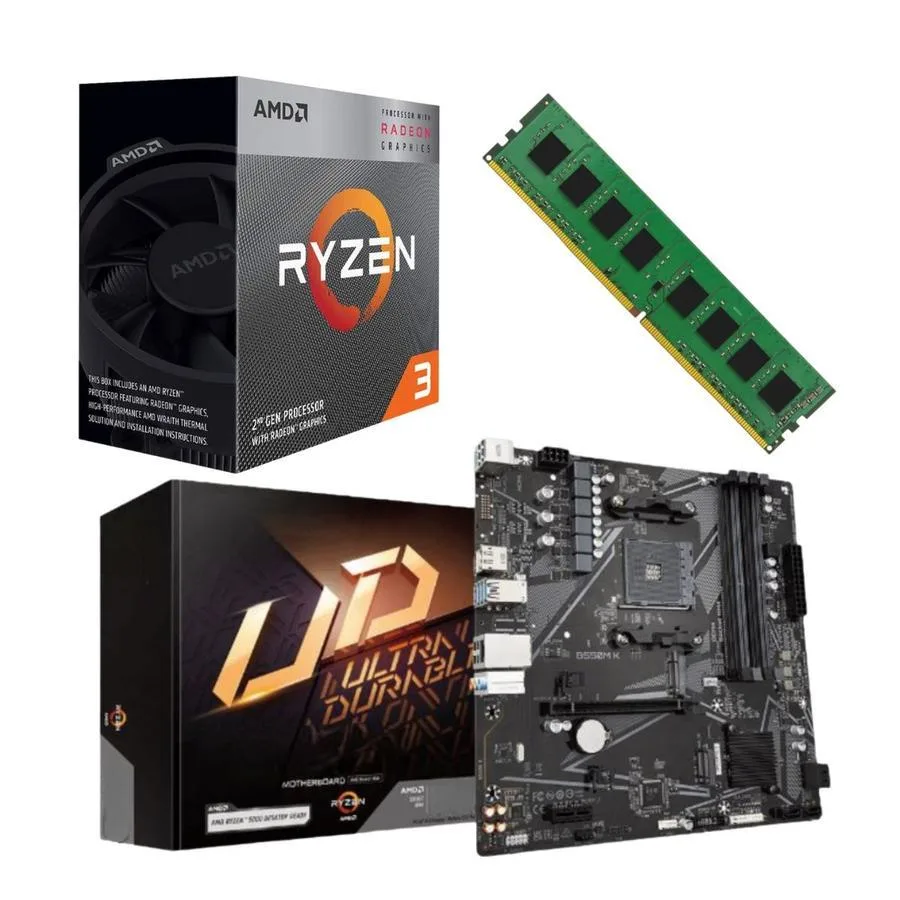 COMBO ECOVISION AMD RYZEN 3 3200G + MOTHER + 16GB
