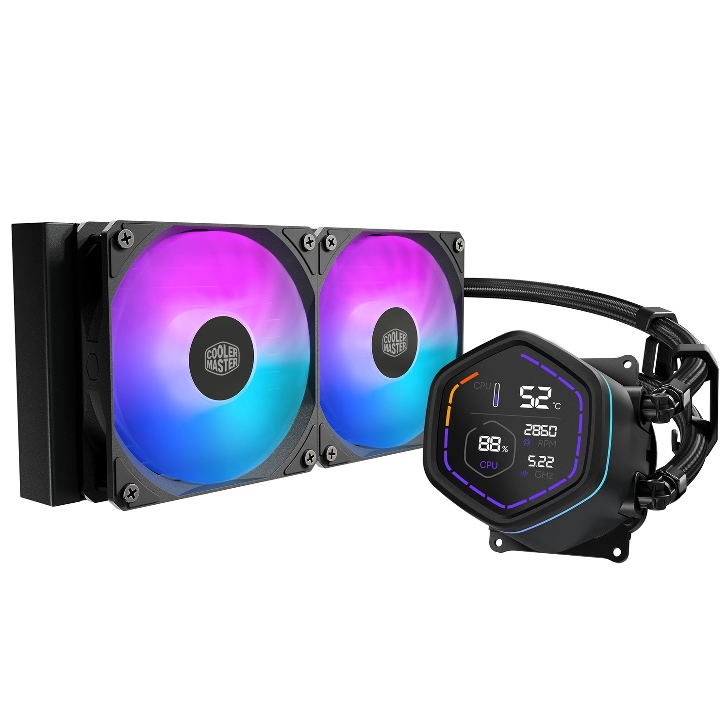 WATER COOLER MASTER MASTERLIQUID CORE NEX DIGITAL 240 BLACK ARGB