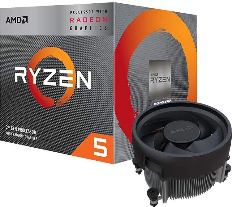 PROCESADOR AMD RYZEN 5 3400G 4.2GHZ TURBO RADEON VEGA 11 AM4 WRAITH SPIRE COOLER